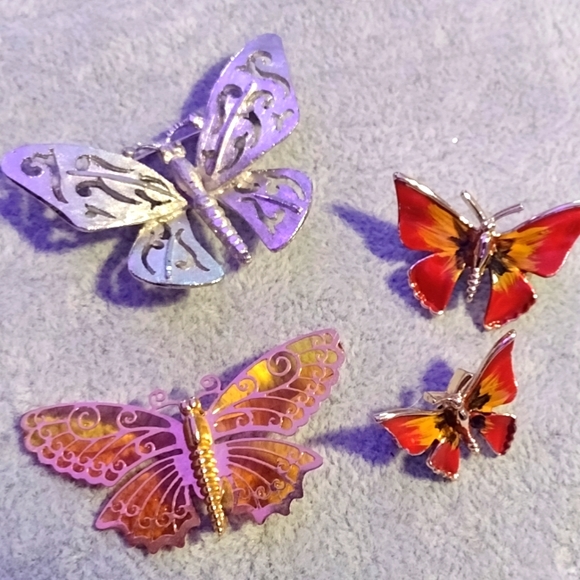 Avon Jewelry - Lot Vtg. Butterfly Brooches/Pins